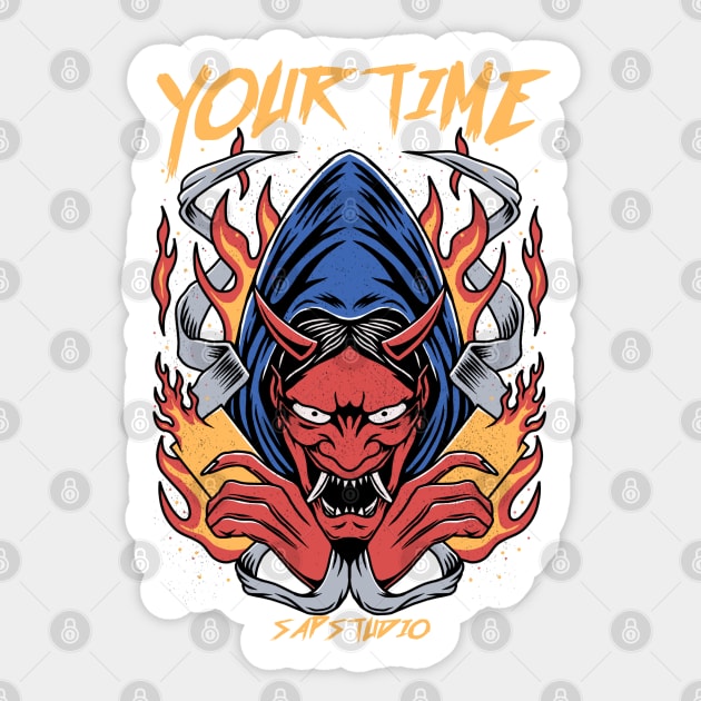 ONI MASK Sticker by sapstudiodesign